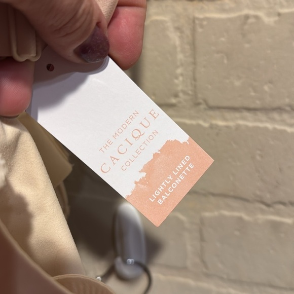 Cacique bra padded cream colored size 50C NEW modern luxe - Picture 3 of 3